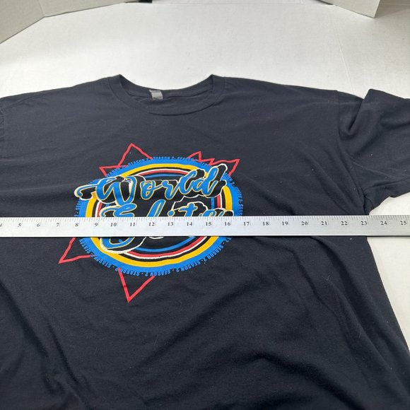 World Elite Season 2 Mens Size XXL Short Sleeve Concert Tee Shirt Black Preowned - Picture 8 of 12